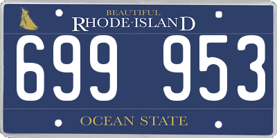 RI license plate 699953