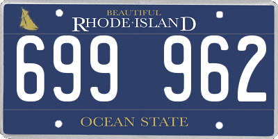 RI license plate 699962
