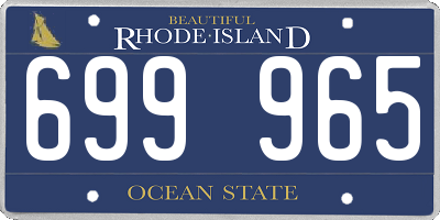 RI license plate 699965