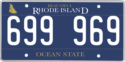 RI license plate 699969