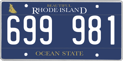 RI license plate 699981