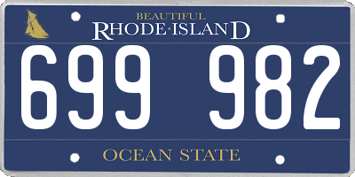 RI license plate 699982