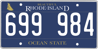 RI license plate 699984