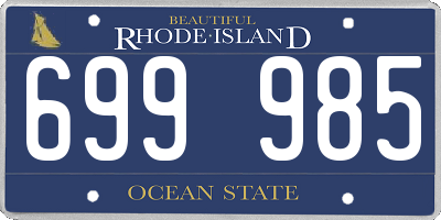 RI license plate 699985