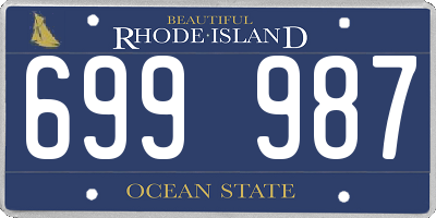 RI license plate 699987