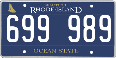 RI license plate 699989
