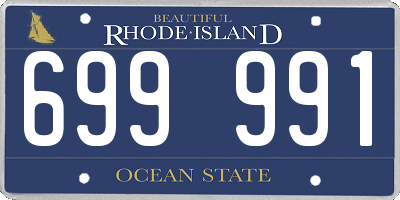 RI license plate 699991