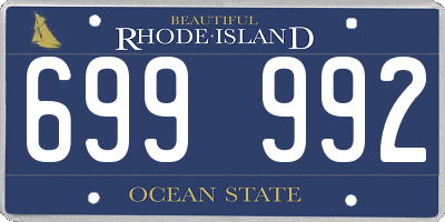 RI license plate 699992