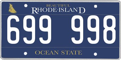 RI license plate 699998