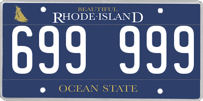 RI license plate 699999