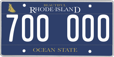 RI license plate 700000