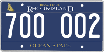 RI license plate 700002