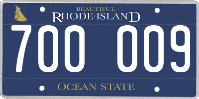 RI license plate 700009