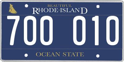 RI license plate 700010