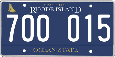 RI license plate 700015