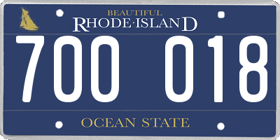 RI license plate 700018
