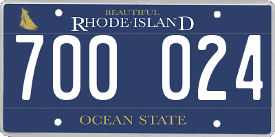 RI license plate 700024