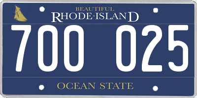 RI license plate 700025