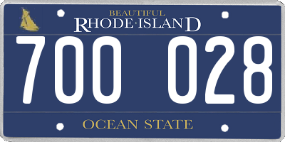 RI license plate 700028