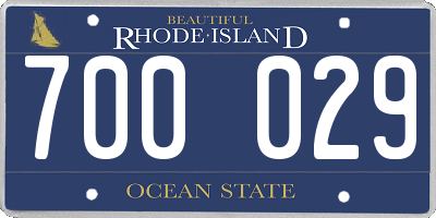 RI license plate 700029