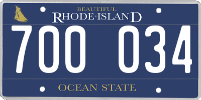RI license plate 700034