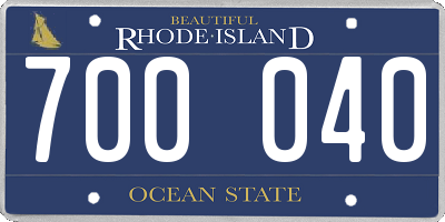 RI license plate 700040