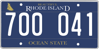 RI license plate 700041