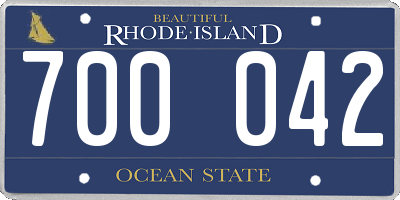 RI license plate 700042