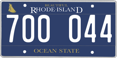 RI license plate 700044