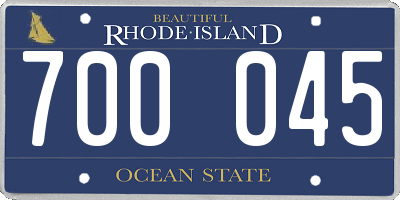 RI license plate 700045