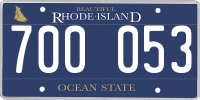 RI license plate 700053