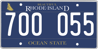 RI license plate 700055
