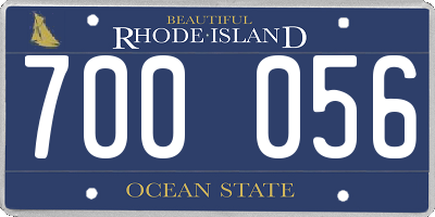 RI license plate 700056