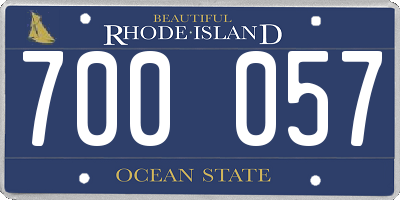 RI license plate 700057