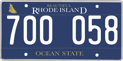 RI license plate 700058