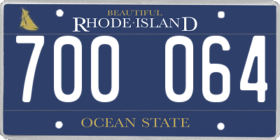 RI license plate 700064