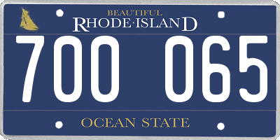 RI license plate 700065