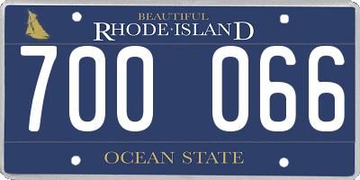 RI license plate 700066