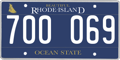 RI license plate 700069