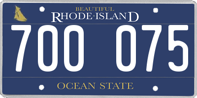 RI license plate 700075