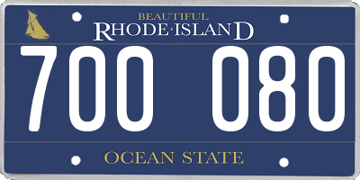 RI license plate 700080