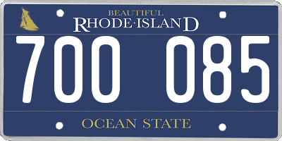 RI license plate 700085