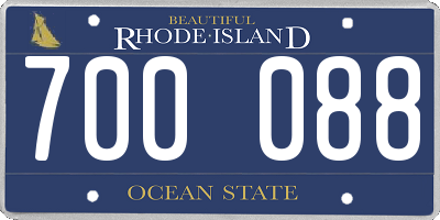 RI license plate 700088