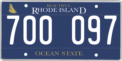 RI license plate 700097