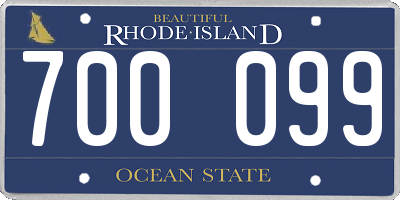 RI license plate 700099