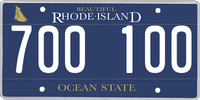 RI license plate 700100