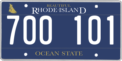 RI license plate 700101