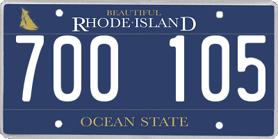 RI license plate 700105
