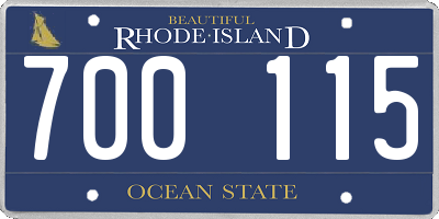 RI license plate 700115