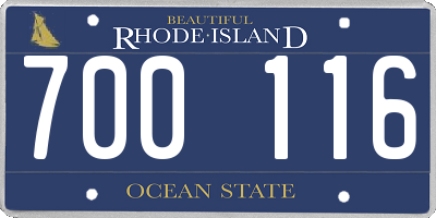 RI license plate 700116